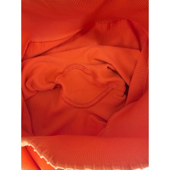 Bo+Tee Ribbed Waist Seamless Intensity Leggings Deep Orange Small - Picture 4 of 7